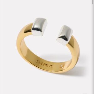 Evereve Mavis Two Tone Bar Ring Size 7